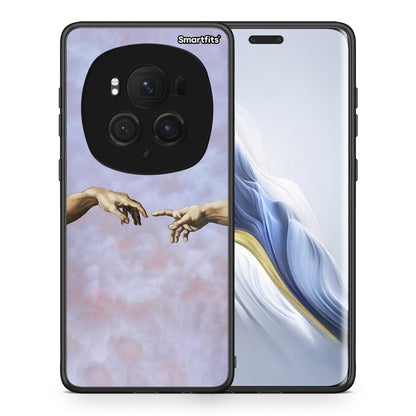 Θήκη Honor Magic6 Pro Adam Hand από τη Smartfits με σχέδιο στο πίσω μέρος και μαύρο περίβλημα | Honor Magic6 Pro Adam Hand case with colorful back and black bezels