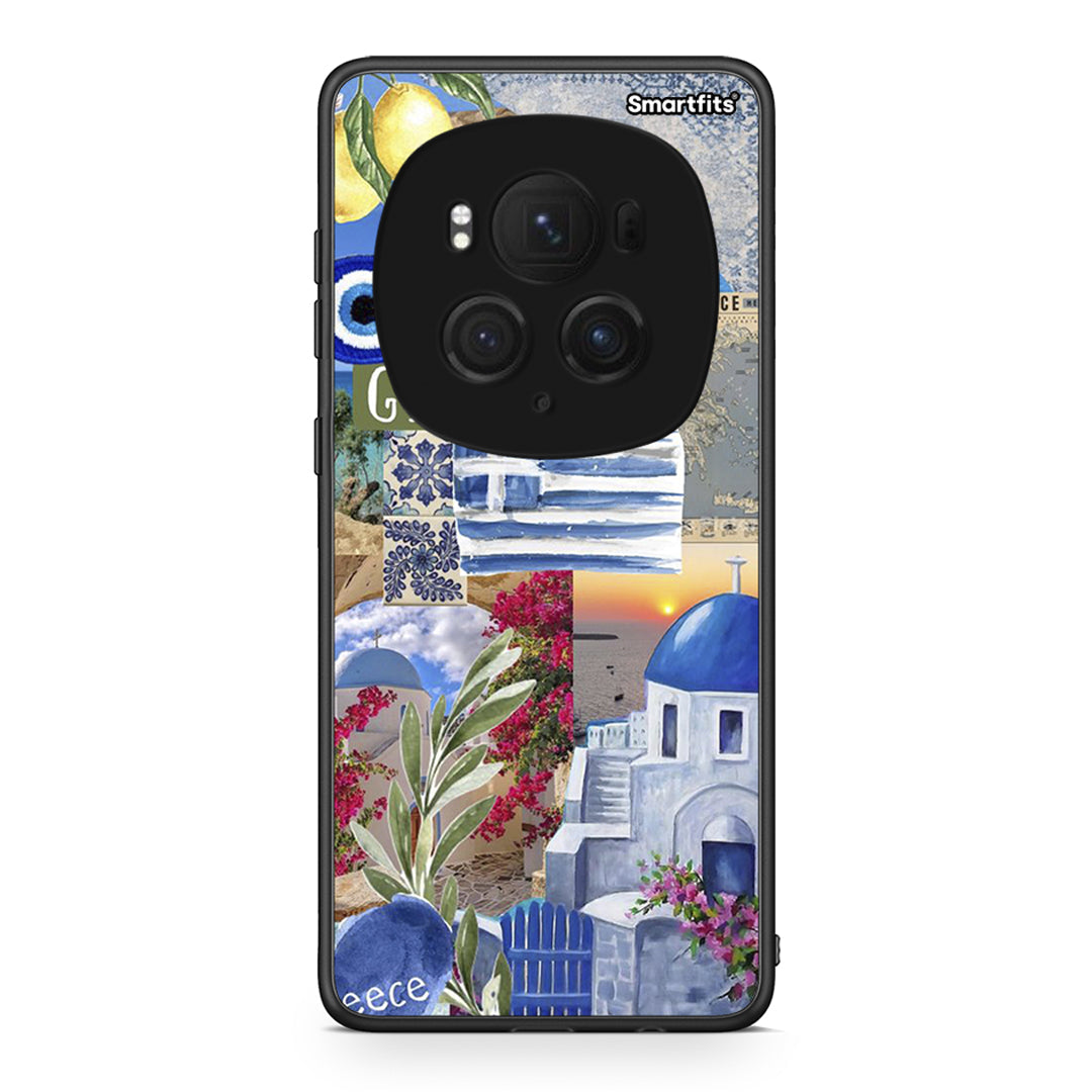 Honor Magic6 Pro All Greek Θήκη από τη Smartfits με σχέδιο στο πίσω μέρος και μαύρο περίβλημα | Smartphone case with colorful back and black bezels by Smartfits