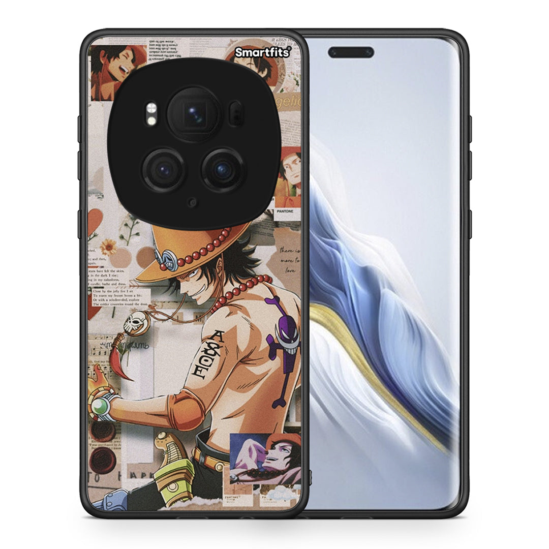 Θήκη Honor Magic6 Pro Anime Collage από τη Smartfits με σχέδιο στο πίσω μέρος και μαύρο περίβλημα | Honor Magic6 Pro Anime Collage case with colorful back and black bezels