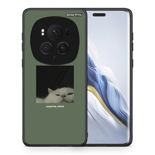 Θήκη Honor Magic6 Pro Bitch Surprise από τη Smartfits με σχέδιο στο πίσω μέρος και μαύρο περίβλημα | Honor Magic6 Pro Bitch Surprise case with colorful back and black bezels