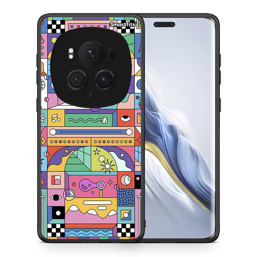 Θήκη Honor Magic6 Pro Bubbles Soap από τη Smartfits με σχέδιο στο πίσω μέρος και μαύρο περίβλημα | Honor Magic6 Pro Bubbles Soap case with colorful back and black bezels