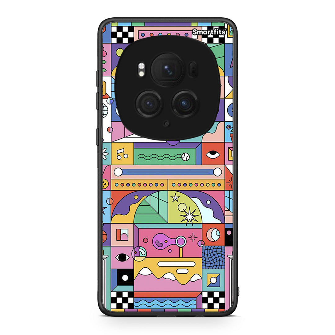 Honor Magic6 Pro Bubbles Soap θήκη από τη Smartfits με σχέδιο στο πίσω μέρος και μαύρο περίβλημα | Smartphone case with colorful back and black bezels by Smartfits