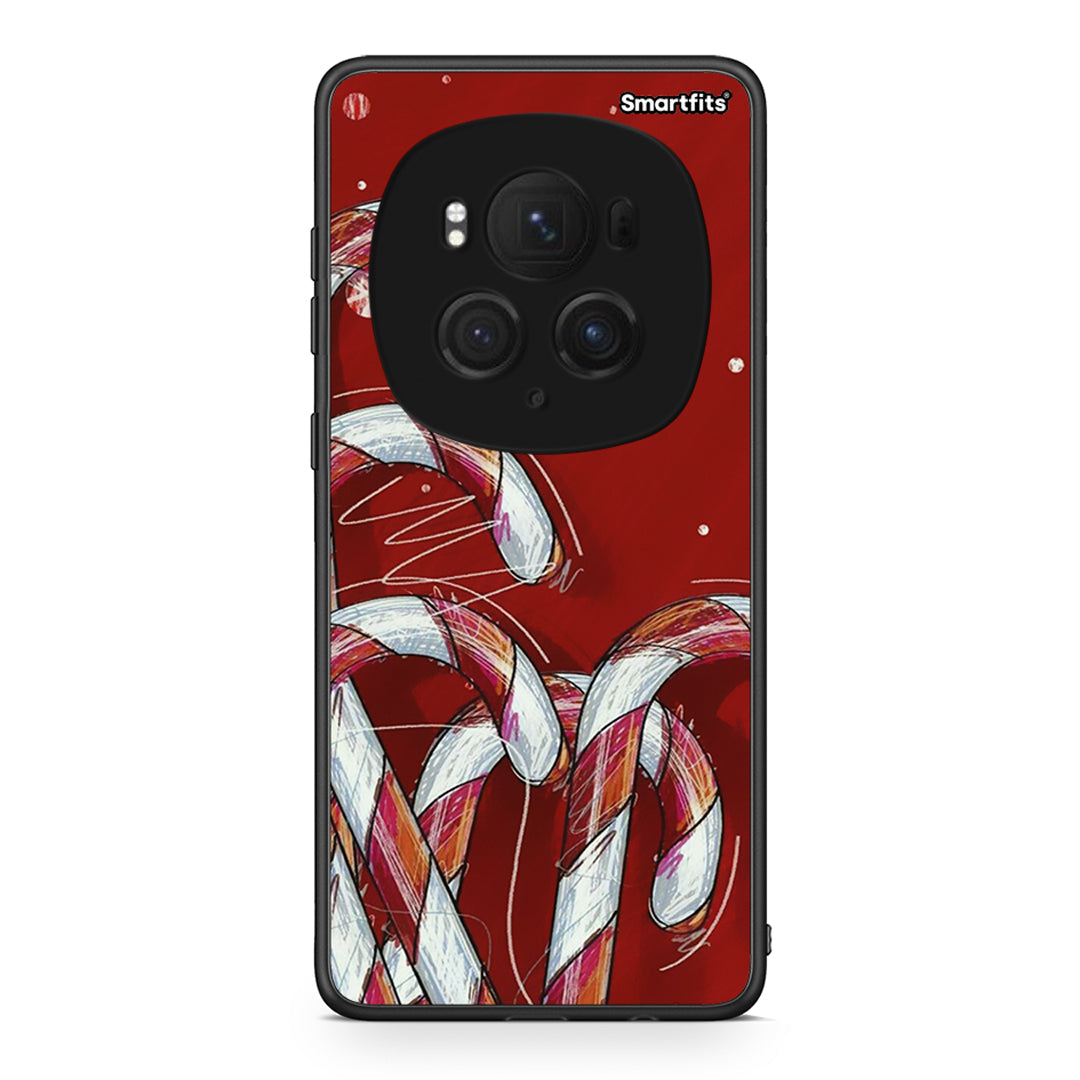 Honor Magic6 Pro Candy Cane θήκη από τη Smartfits με σχέδιο στο πίσω μέρος και μαύρο περίβλημα | Smartphone case with colorful back and black bezels by Smartfits