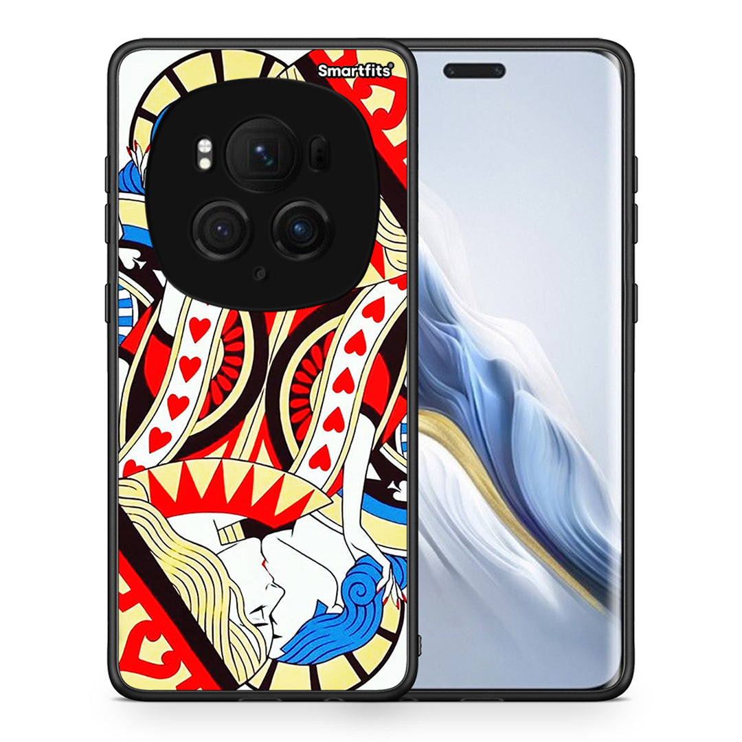 Θήκη Honor Magic6 Pro Card Love από τη Smartfits με σχέδιο στο πίσω μέρος και μαύρο περίβλημα | Honor Magic6 Pro Card Love case with colorful back and black bezels