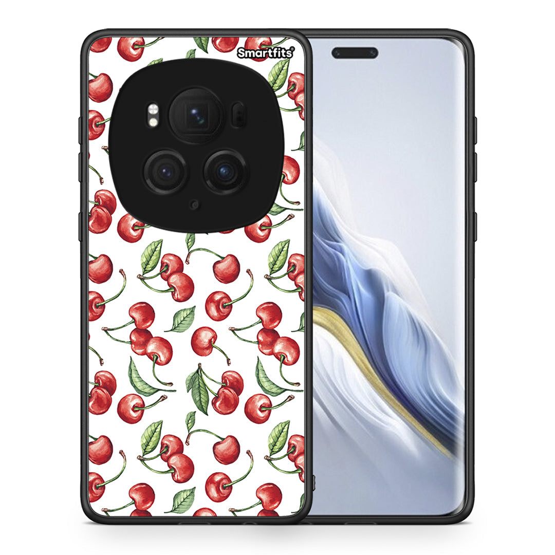 Θήκη Honor Magic6 Pro Cherry Summer από τη Smartfits με σχέδιο στο πίσω μέρος και μαύρο περίβλημα | Honor Magic6 Pro Cherry Summer case with colorful back and black bezels