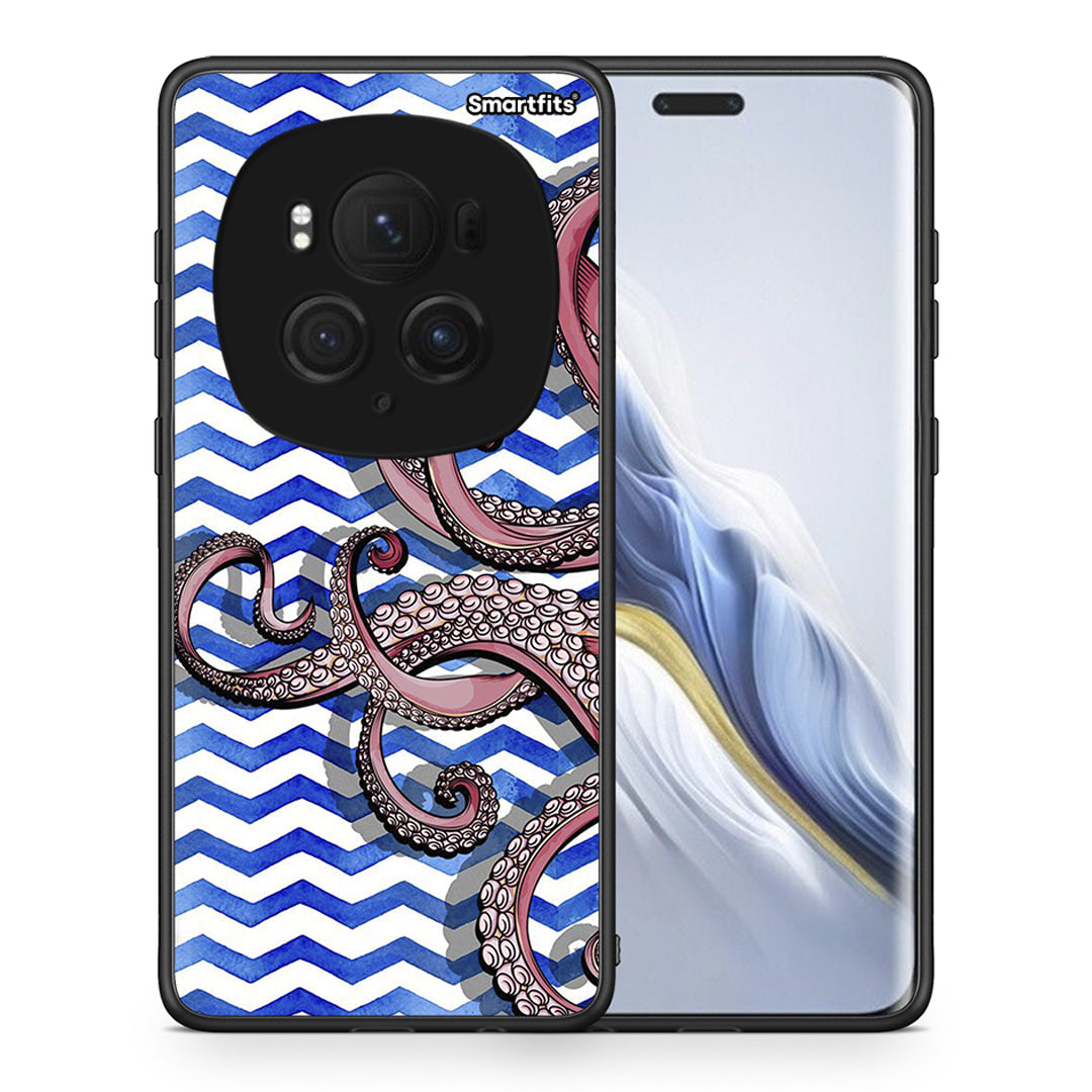 Θήκη Honor Magic6 Pro Chevron Devilfish από τη Smartfits με σχέδιο στο πίσω μέρος και μαύρο περίβλημα | Honor Magic6 Pro Chevron Devilfish case with colorful back and black bezels