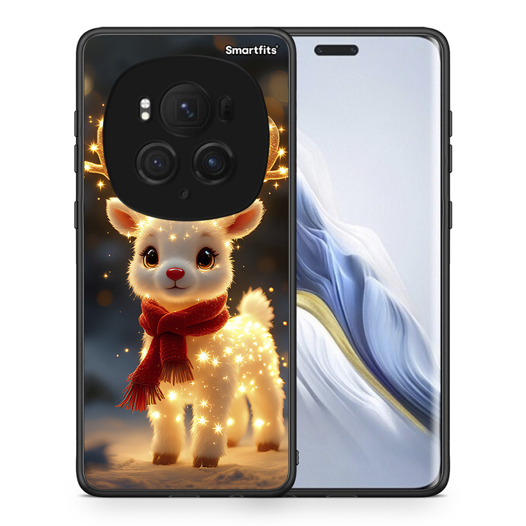 Θήκη Honor Magic6 Pro Christmas Cutie από τη Smartfits με σχέδιο στο πίσω μέρος και μαύρο περίβλημα | Honor Magic6 Pro Christmas Cutie case with colorful back and black bezels