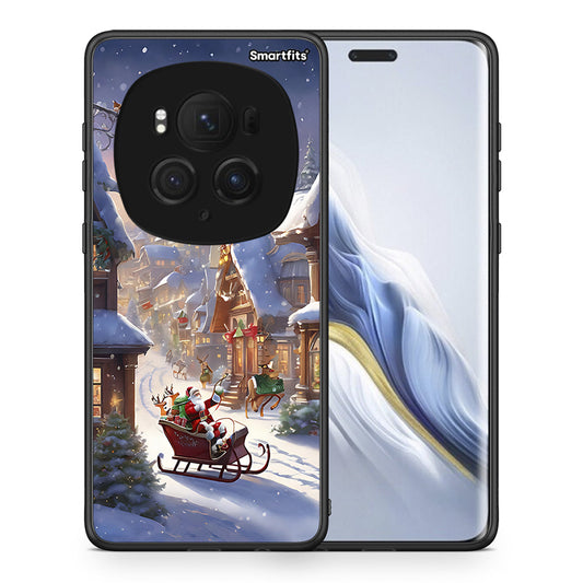 Θήκη Honor Magic6 Pro Christmas Snow από τη Smartfits με σχέδιο στο πίσω μέρος και μαύρο περίβλημα | Honor Magic6 Pro Christmas Snow case with colorful back and black bezels