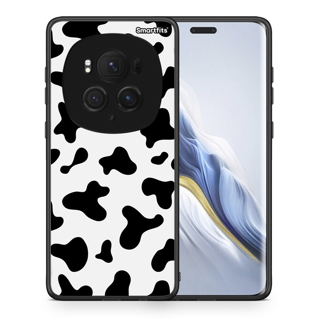 Θήκη Honor Magic6 Pro Cow Print από τη Smartfits με σχέδιο στο πίσω μέρος και μαύρο περίβλημα | Honor Magic6 Pro Cow Print case with colorful back and black bezels