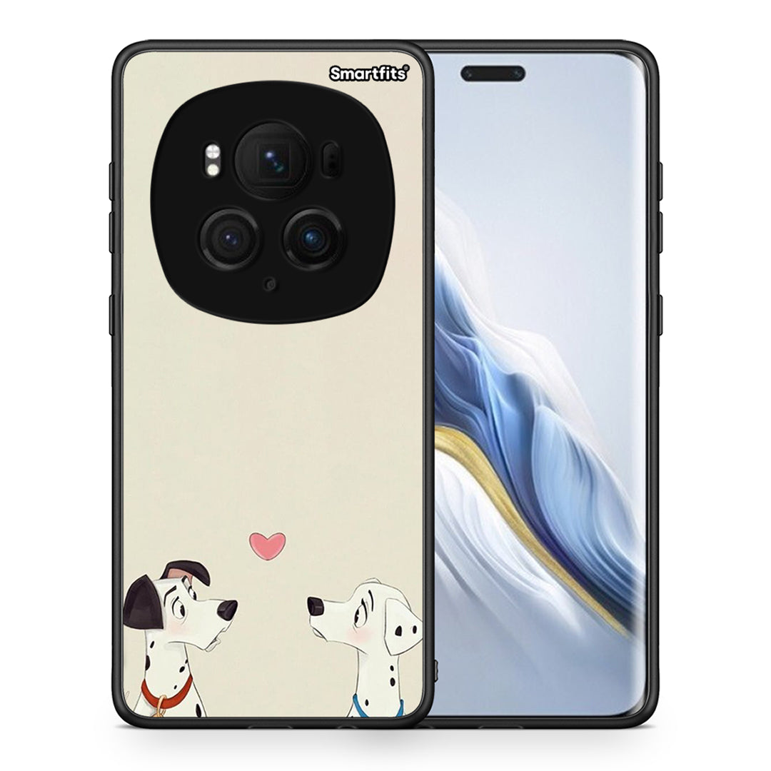 Θήκη Honor Magic6 Pro Dalmatians Love από τη Smartfits με σχέδιο στο πίσω μέρος και μαύρο περίβλημα | Honor Magic6 Pro Dalmatians Love case with colorful back and black bezels