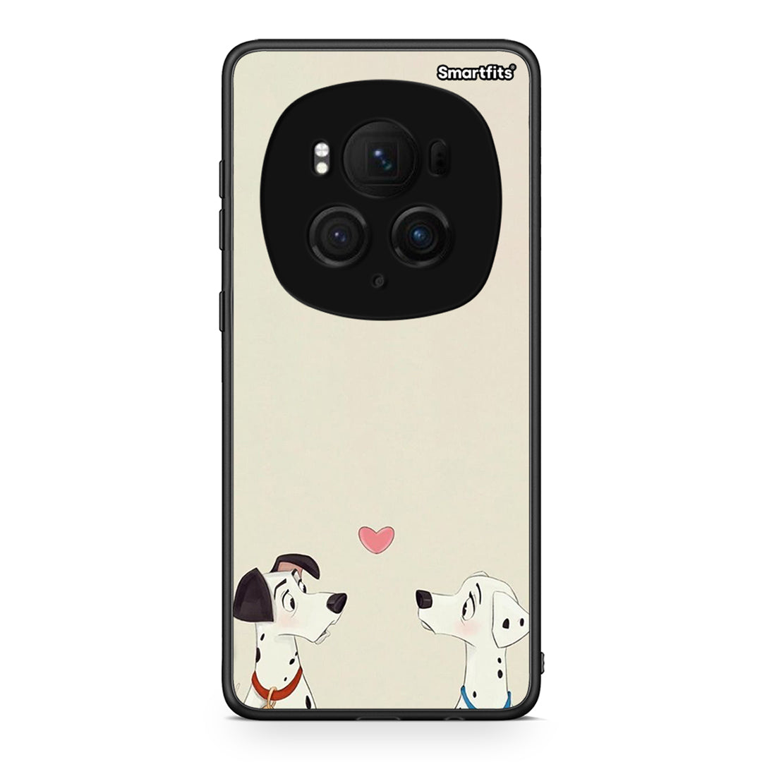 Honor Magic6 Pro Dalmatians Love θήκη από τη Smartfits με σχέδιο στο πίσω μέρος και μαύρο περίβλημα | Smartphone case with colorful back and black bezels by Smartfits