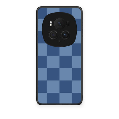 Θήκη Honor Magic6 Pro Denim Blue Checkerboard από τη Smartfits με σχέδιο στο πίσω μέρος και μαύρο περίβλημα | Honor Magic6 Pro Denim Blue Checkerboard case with colorful back and black bezels