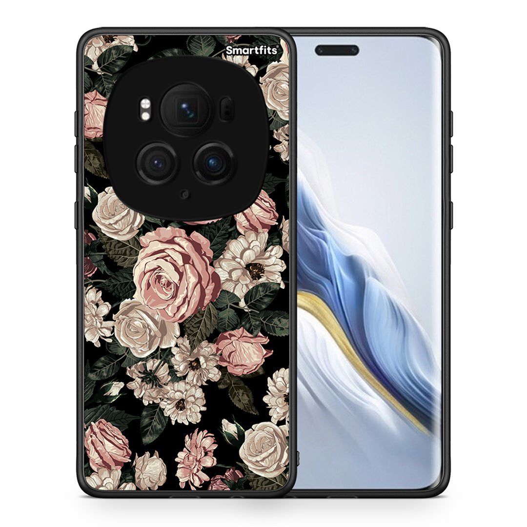 Θήκη Honor Magic6 Pro Wild Roses Flower από τη Smartfits με σχέδιο στο πίσω μέρος και μαύρο περίβλημα | Honor Magic6 Pro Wild Roses Flower case with colorful back and black bezels