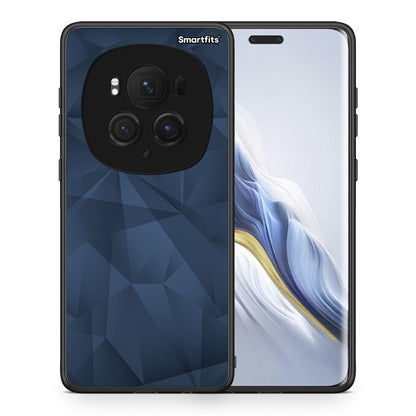 Θήκη Honor Magic6 Pro Blue Abstract Geometric από τη Smartfits με σχέδιο στο πίσω μέρος και μαύρο περίβλημα | Honor Magic6 Pro Blue Abstract Geometric case with colorful back and black bezels