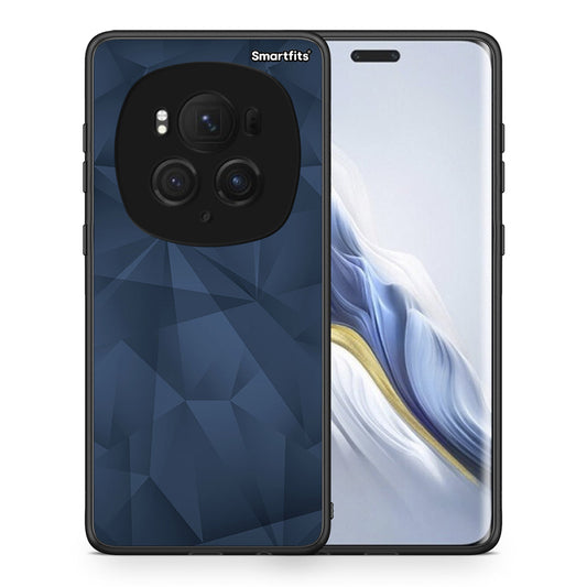 Θήκη Honor Magic6 Pro Blue Abstract Geometric από τη Smartfits με σχέδιο στο πίσω μέρος και μαύρο περίβλημα | Honor Magic6 Pro Blue Abstract Geometric case with colorful back and black bezels