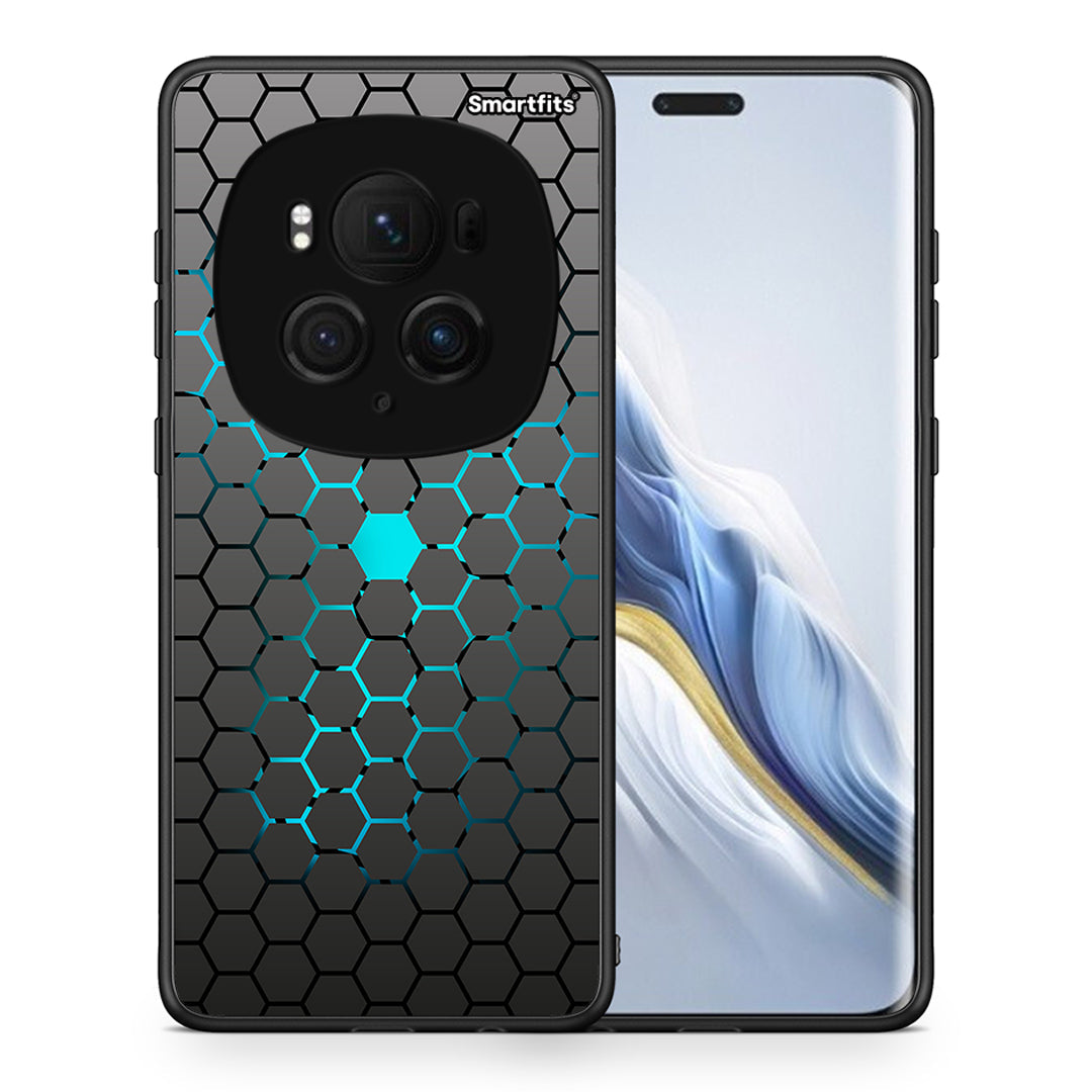 Θήκη Honor Magic6 Pro Hexagonal Geometric από τη Smartfits με σχέδιο στο πίσω μέρος και μαύρο περίβλημα | Honor Magic6 Pro Hexagonal Geometric case with colorful back and black bezels