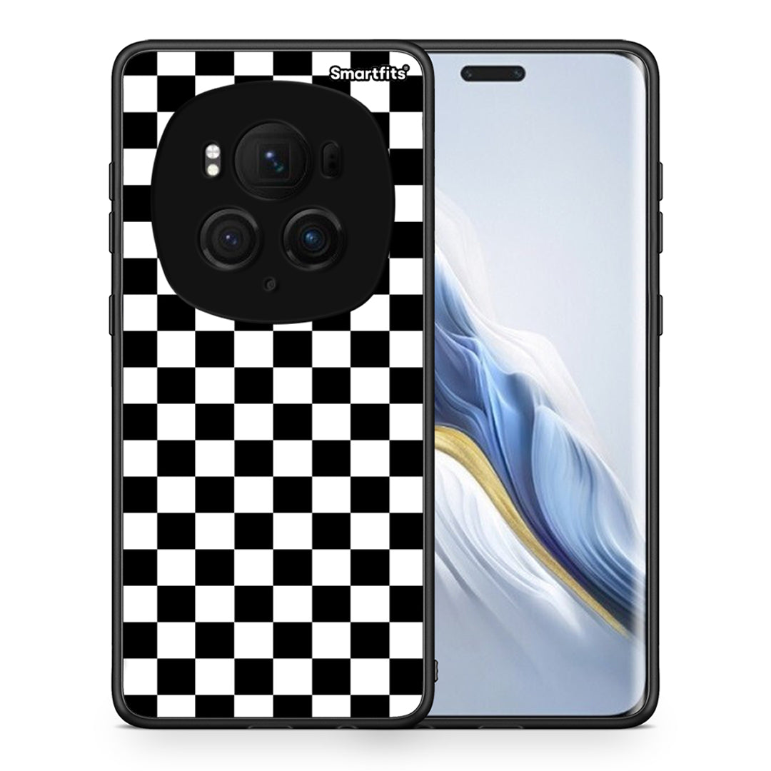 Θήκη Honor Magic6 Pro Squares Geometric από τη Smartfits με σχέδιο στο πίσω μέρος και μαύρο περίβλημα | Honor Magic6 Pro Squares Geometric case with colorful back and black bezels