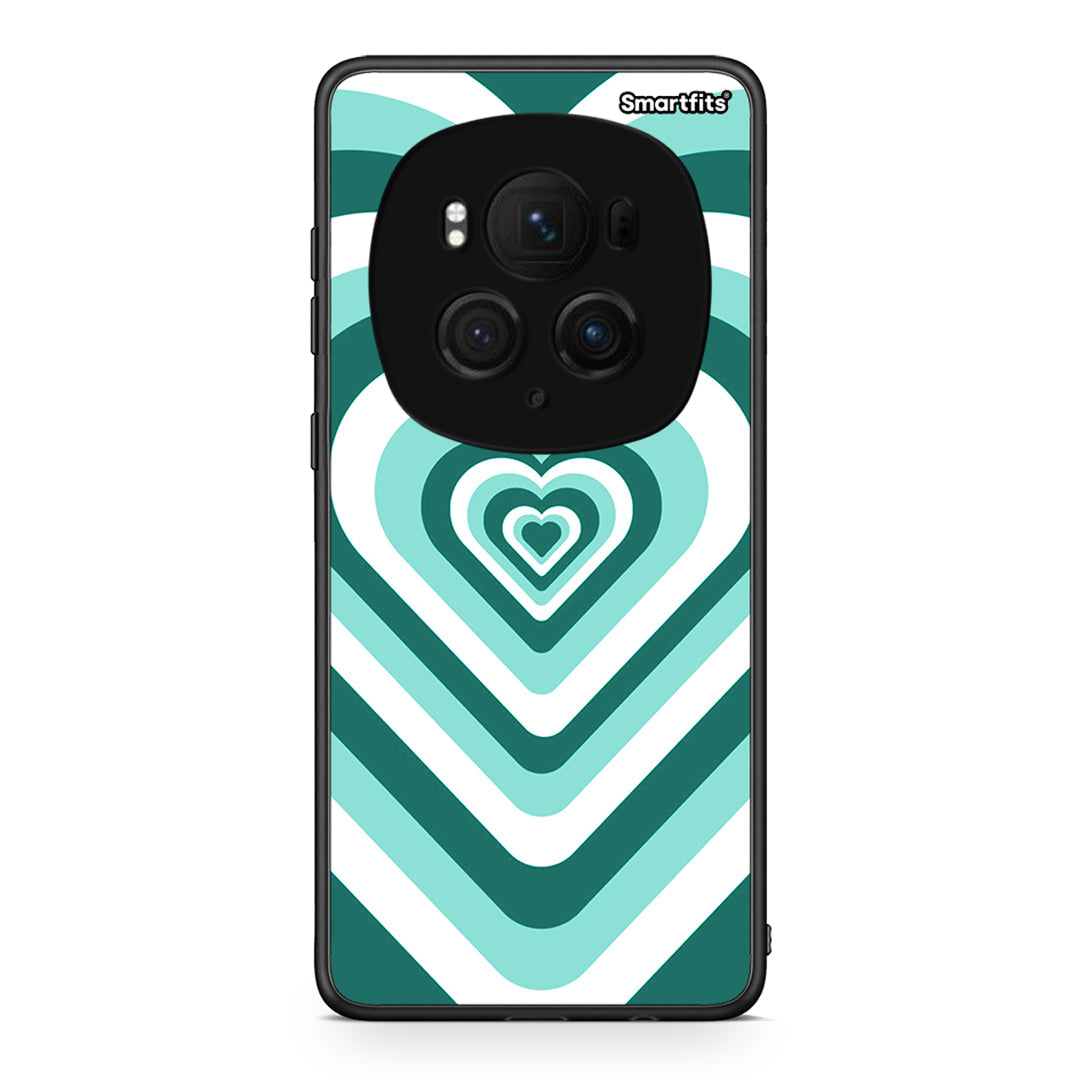 Honor Magic6 Pro Green Hearts θήκη από τη Smartfits με σχέδιο στο πίσω μέρος και μαύρο περίβλημα | Smartphone case with colorful back and black bezels by Smartfits