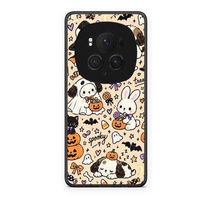 Θήκη Honor Magic6 Pro Halloween Puppies and Friends on Cream από τη Smartfits με σχέδιο στο πίσω μέρος και μαύρο περίβλημα | Honor Magic6 Pro Halloween Puppies and Friends on Cream case with colorful back and black bezels