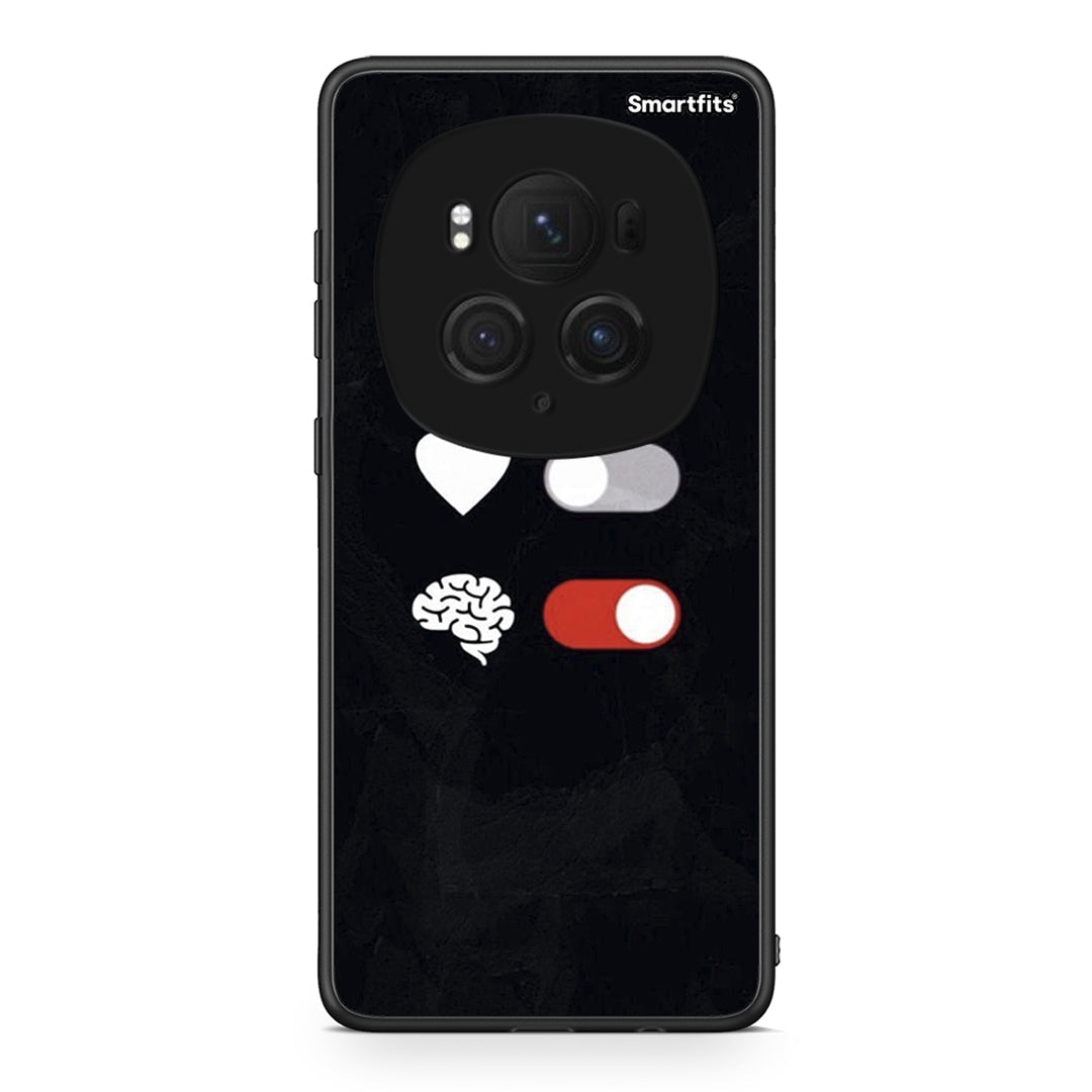 Honor Magic6 Pro Heart Vs Brain Θήκη Αγίου Βαλεντίνου από τη Smartfits με σχέδιο στο πίσω μέρος και μαύρο περίβλημα | Smartphone case with colorful back and black bezels by Smartfits