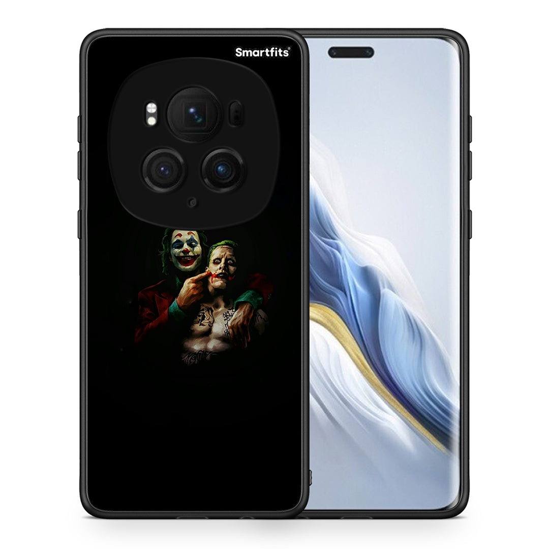 Θήκη Honor Magic6 Pro Clown Hero από τη Smartfits με σχέδιο στο πίσω μέρος και μαύρο περίβλημα | Honor Magic6 Pro Clown Hero case with colorful back and black bezels