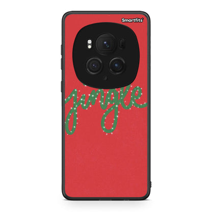 Honor Magic6 Pro Jingle Xmas θήκη από τη Smartfits με σχέδιο στο πίσω μέρος και μαύρο περίβλημα | Smartphone case with colorful back and black bezels by Smartfits