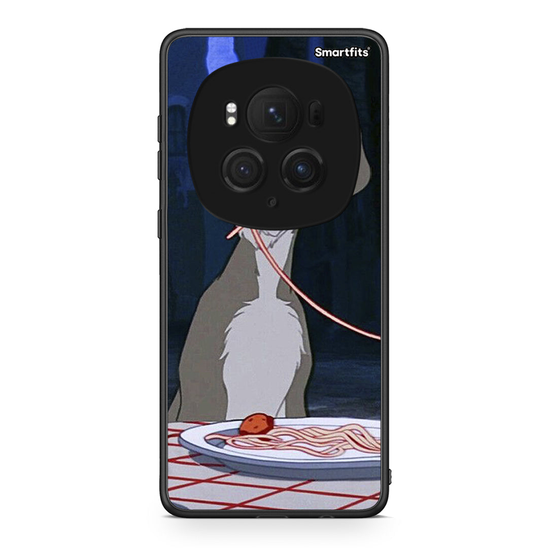 Honor Magic6 Pro Lady And Tramp 1 Θήκη Αγίου Βαλεντίνου από τη Smartfits με σχέδιο στο πίσω μέρος και μαύρο περίβλημα | Smartphone case with colorful back and black bezels by Smartfits