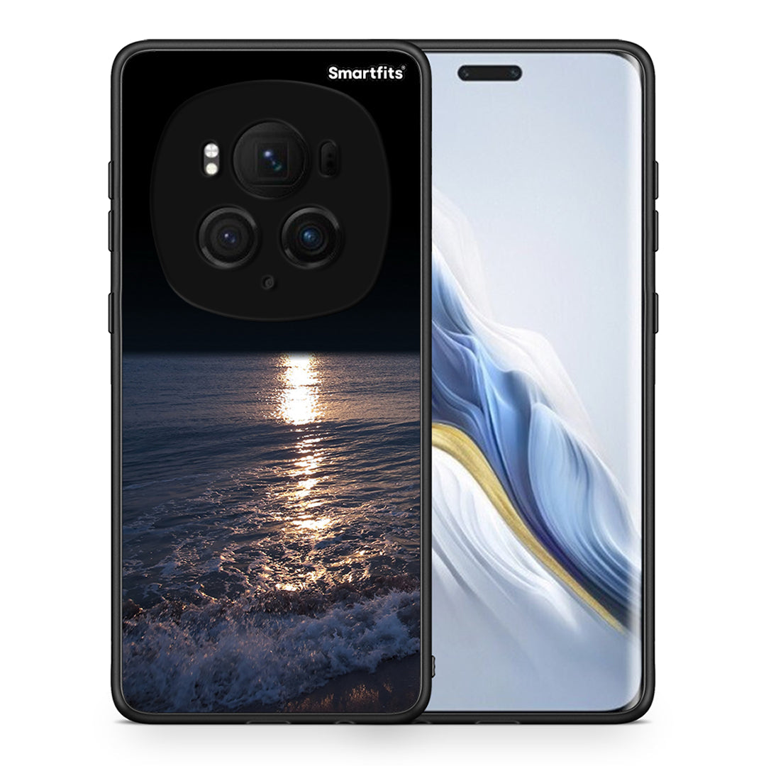 Θήκη Honor Magic6 Pro Moon Landscape από τη Smartfits με σχέδιο στο πίσω μέρος και μαύρο περίβλημα | Honor Magic6 Pro Moon Landscape case with colorful back and black bezels