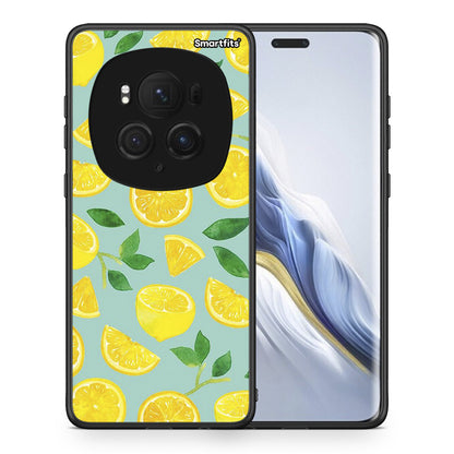 Θήκη Honor Magic6 Pro Lemons από τη Smartfits με σχέδιο στο πίσω μέρος και μαύρο περίβλημα | Honor Magic6 Pro Lemons case with colorful back and black bezels