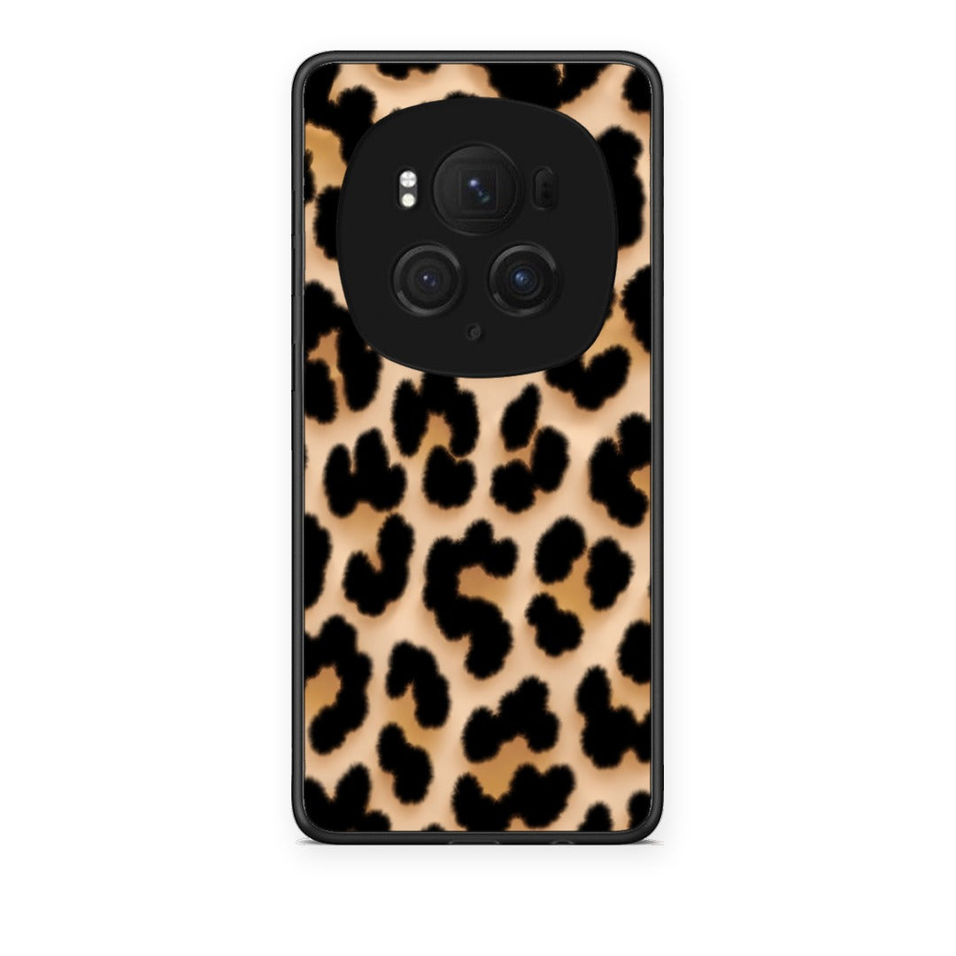 Θήκη Honor Magic6 Pro Leopard Print Tan Large από τη Smartfits με σχέδιο στο πίσω μέρος και μαύρο περίβλημα | Honor Magic6 Pro Leopard Print Tan Large case with colorful back and black bezels