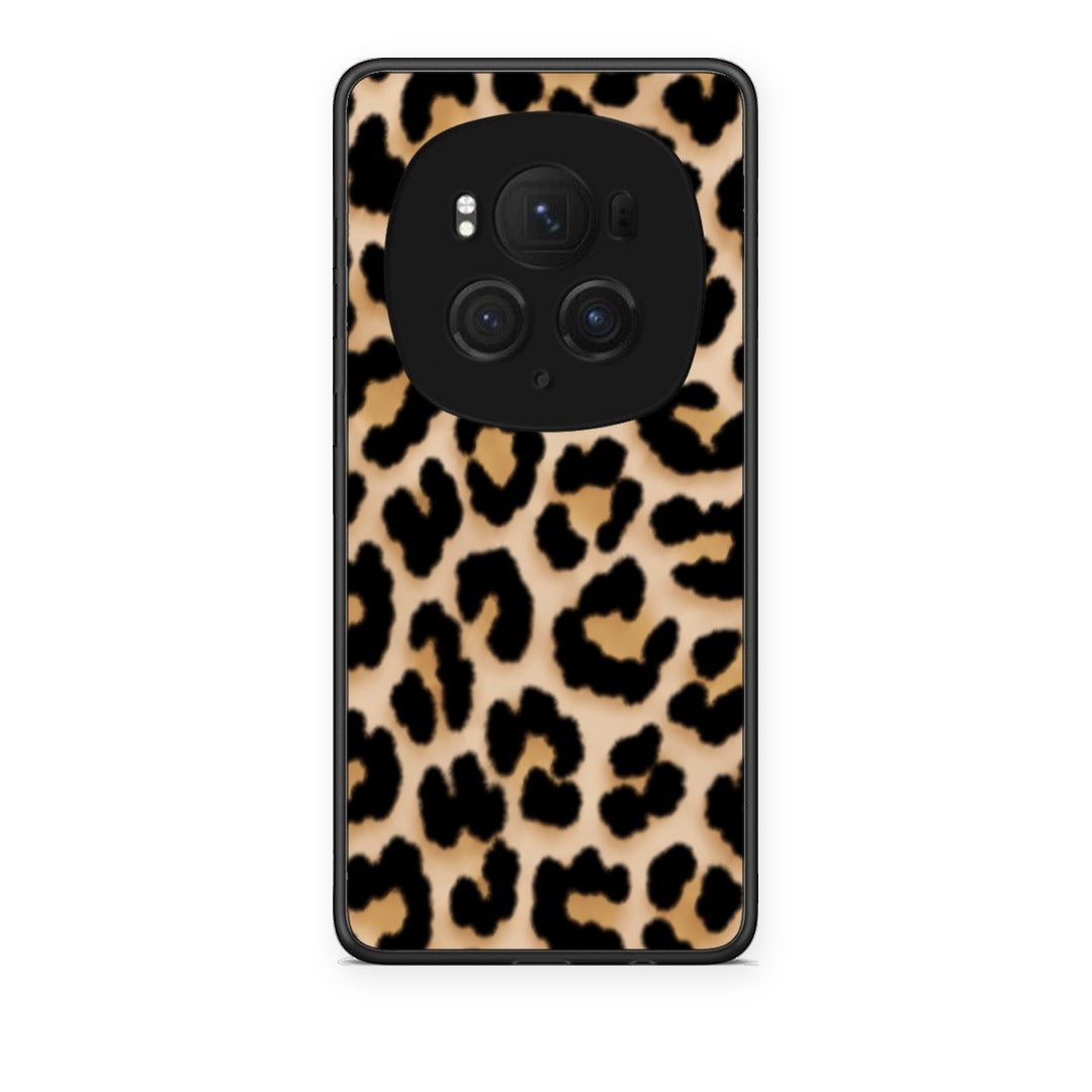 Θήκη Honor Magic6 Pro Leopard Print Tan Small από τη Smartfits με σχέδιο στο πίσω μέρος και μαύρο περίβλημα | Honor Magic6 Pro Leopard Print Tan Small case with colorful back and black bezels