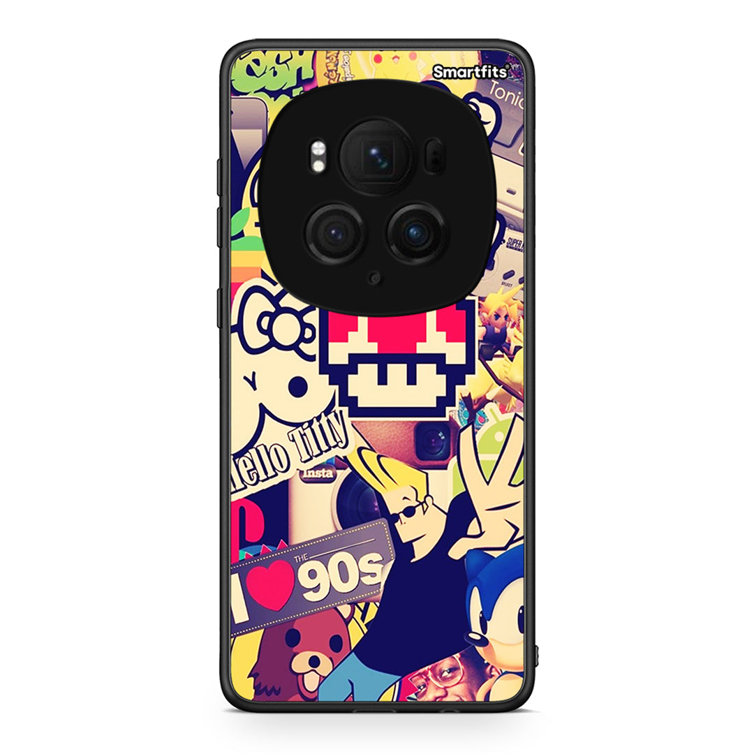 Honor Magic6 Pro Love The 90s θήκη από τη Smartfits με σχέδιο στο πίσω μέρος και μαύρο περίβλημα | Smartphone case with colorful back and black bezels by Smartfits