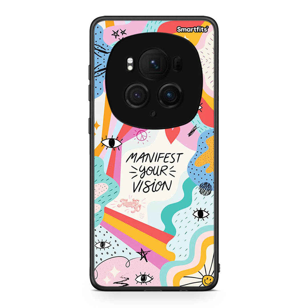 Honor Magic6 Pro Manifest Your Vision θήκη από τη Smartfits με σχέδιο στο πίσω μέρος και μαύρο περίβλημα | Smartphone case with colorful back and black bezels by Smartfits