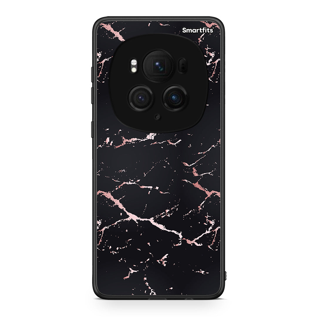 4 - Honor Magic6 Pro Black Rosegold Marble case, cover, bumper