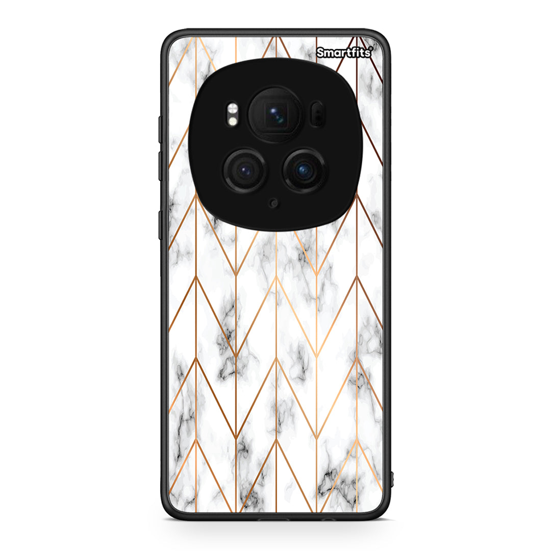 44 - Honor Magic6 Pro Gold Geometric Marble case, cover, bumper