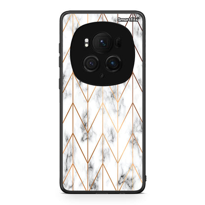 44 - Honor Magic6 Pro Gold Geometric Marble case, cover, bumper