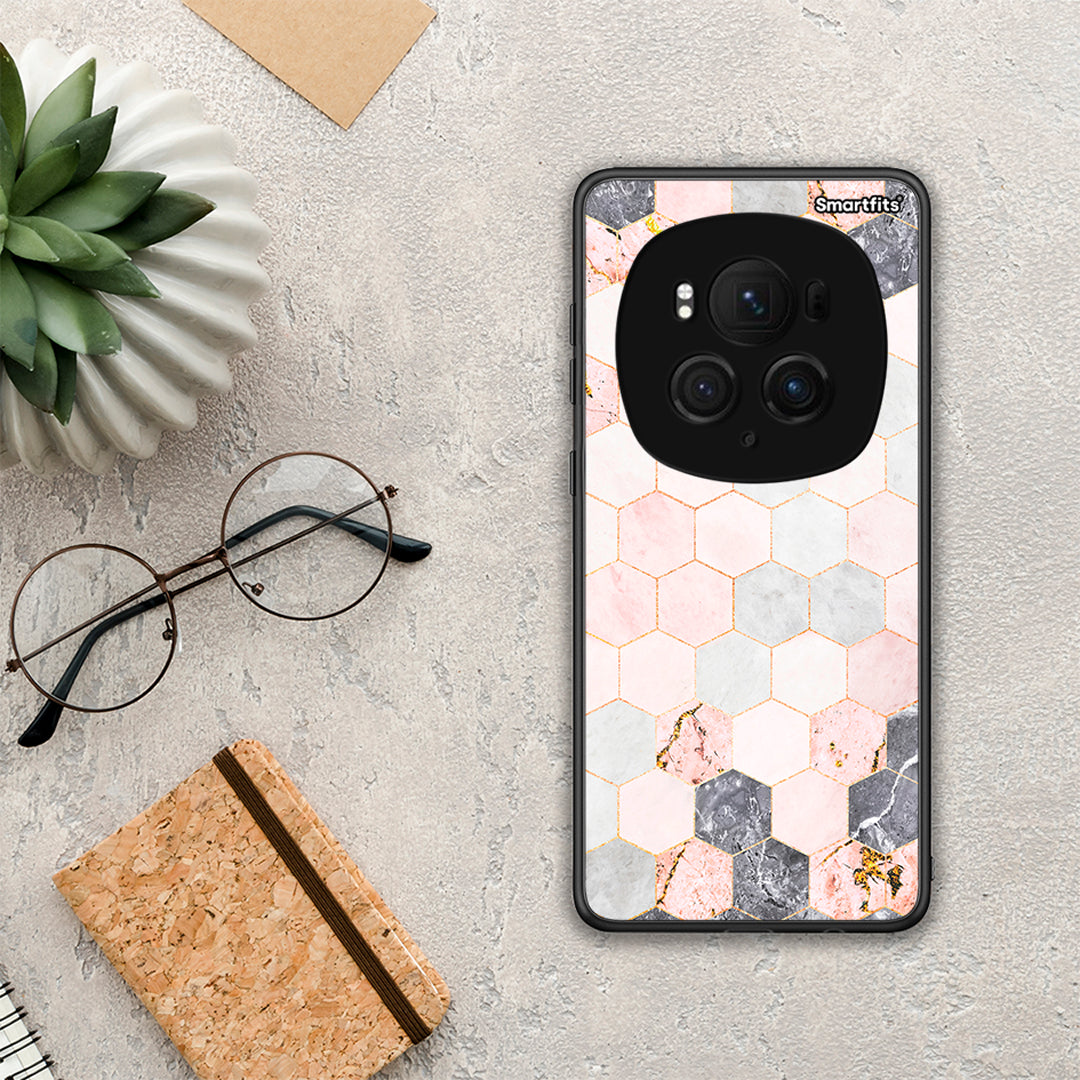 Marble Hexagon Pink - Honor Magic6 Pro θήκη