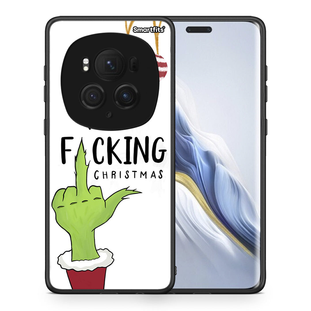 Θήκη Honor Magic6 Pro Merry F Xmas από τη Smartfits με σχέδιο στο πίσω μέρος και μαύρο περίβλημα | Honor Magic6 Pro Merry F Xmas case with colorful back and black bezels