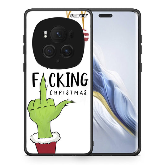 Θήκη Honor Magic6 Pro Merry F Xmas από τη Smartfits με σχέδιο στο πίσω μέρος και μαύρο περίβλημα | Honor Magic6 Pro Merry F Xmas case with colorful back and black bezels