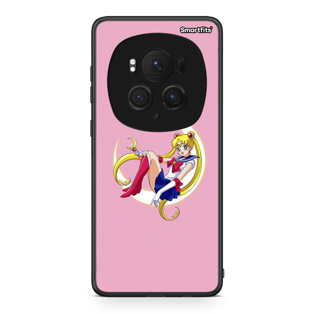 Honor Magic6 Pro Moon Girl θήκη από τη Smartfits με σχέδιο στο πίσω μέρος και μαύρο περίβλημα | Smartphone case with colorful back and black bezels by Smartfits
