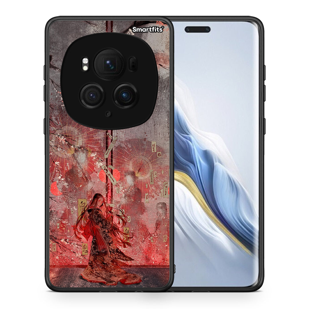 Θήκη Honor Magic6 Pro Nezuko Kamado από τη Smartfits με σχέδιο στο πίσω μέρος και μαύρο περίβλημα | Honor Magic6 Pro Nezuko Kamado case with colorful back and black bezels