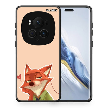 Θήκη Honor Magic6 Pro Nick Wilde And Judy Hopps Love 1 από τη Smartfits με σχέδιο στο πίσω μέρος και μαύρο περίβλημα | Honor Magic6 Pro Nick Wilde And Judy Hopps Love 1 case with colorful back and black bezels