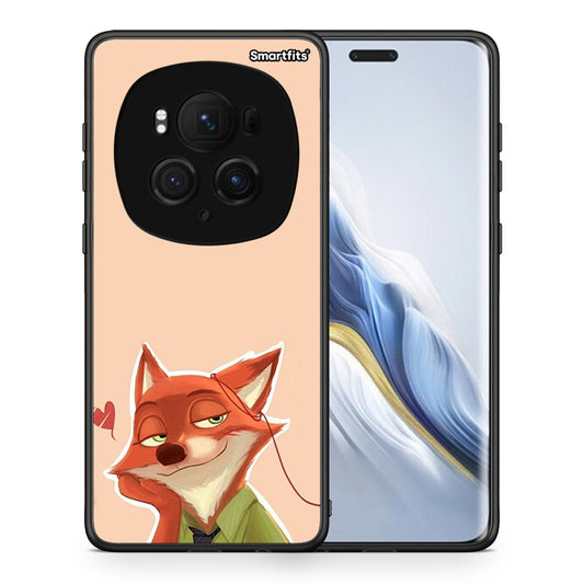 Θήκη Honor Magic6 Pro Nick Wilde And Judy Hopps Love 1 από τη Smartfits με σχέδιο στο πίσω μέρος και μαύρο περίβλημα | Honor Magic6 Pro Nick Wilde And Judy Hopps Love 1 case with colorful back and black bezels