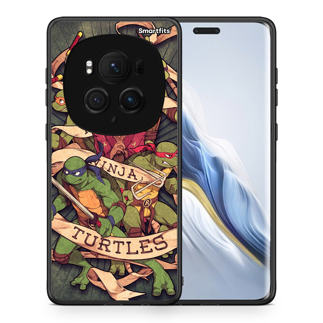 Θήκη Honor Magic6 Pro Ninja Turtles από τη Smartfits με σχέδιο στο πίσω μέρος και μαύρο περίβλημα | Honor Magic6 Pro Ninja Turtles case with colorful back and black bezels
