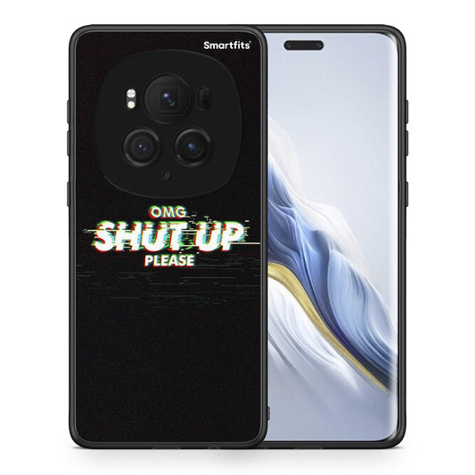 Θήκη Honor Magic6 Pro OMG ShutUp από τη Smartfits με σχέδιο στο πίσω μέρος και μαύρο περίβλημα | Honor Magic6 Pro OMG ShutUp case with colorful back and black bezels