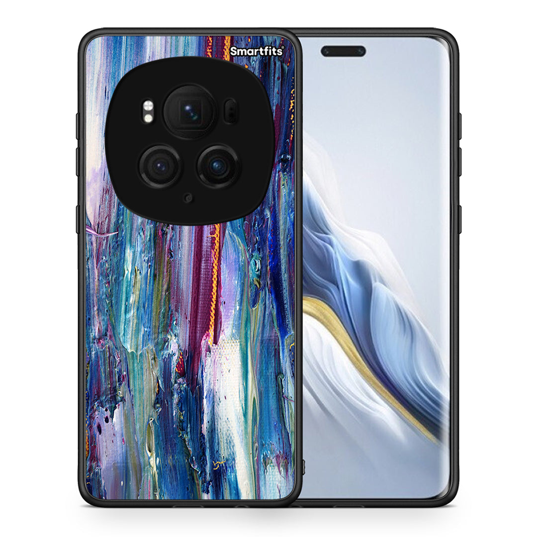 Θήκη Honor Magic6 Pro Winter Paint από τη Smartfits με σχέδιο στο πίσω μέρος και μαύρο περίβλημα | Honor Magic6 Pro Winter Paint case with colorful back and black bezels