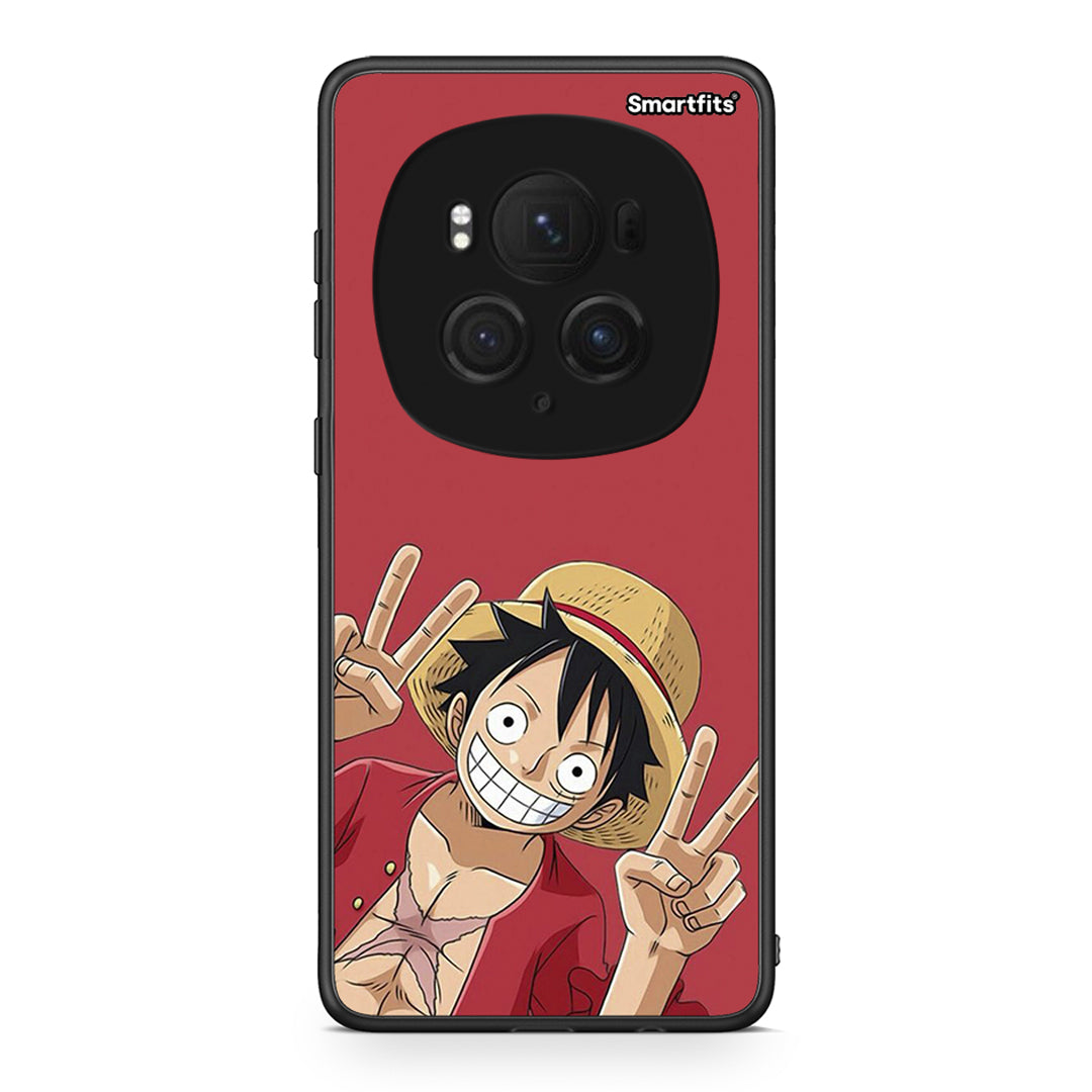 Honor Magic6 Pro Pirate Luffy Θήκη από τη Smartfits με σχέδιο στο πίσω μέρος και μαύρο περίβλημα | Smartphone case with colorful back and black bezels by Smartfits