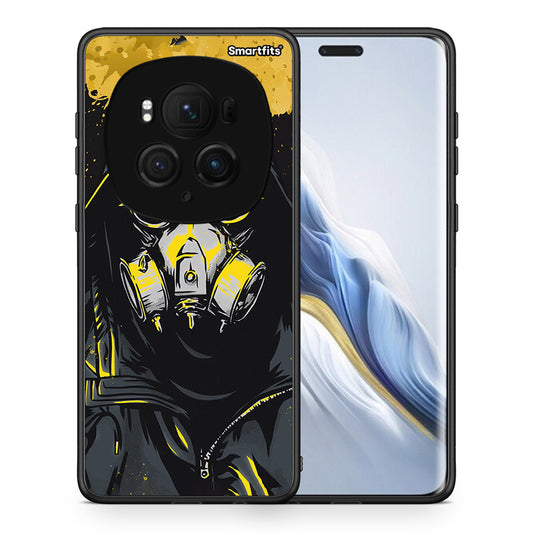 Θήκη Honor Magic6 Pro Mask PopArt από τη Smartfits με σχέδιο στο πίσω μέρος και μαύρο περίβλημα | Honor Magic6 Pro Mask PopArt case with colorful back and black bezels