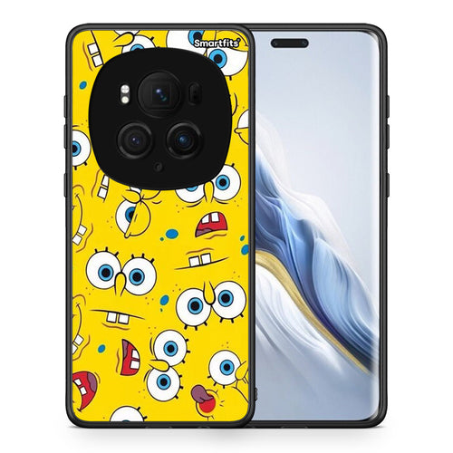 Θήκη Honor Magic6 Pro Sponge PopArt από τη Smartfits με σχέδιο στο πίσω μέρος και μαύρο περίβλημα | Honor Magic6 Pro Sponge PopArt case with colorful back and black bezels