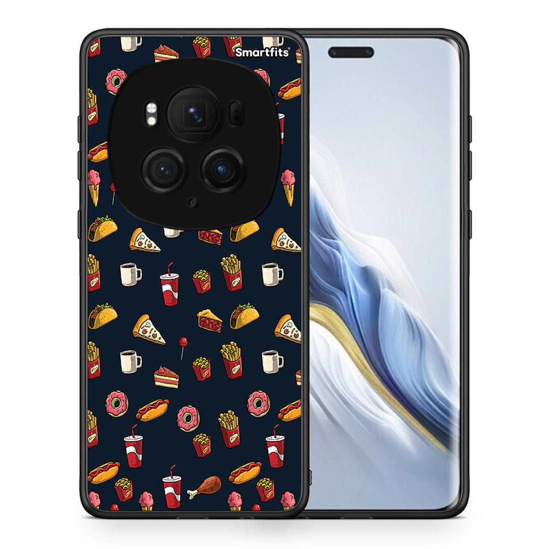 Θήκη Honor Magic6 Pro Hungry Random από τη Smartfits με σχέδιο στο πίσω μέρος και μαύρο περίβλημα | Honor Magic6 Pro Hungry Random case with colorful back and black bezels